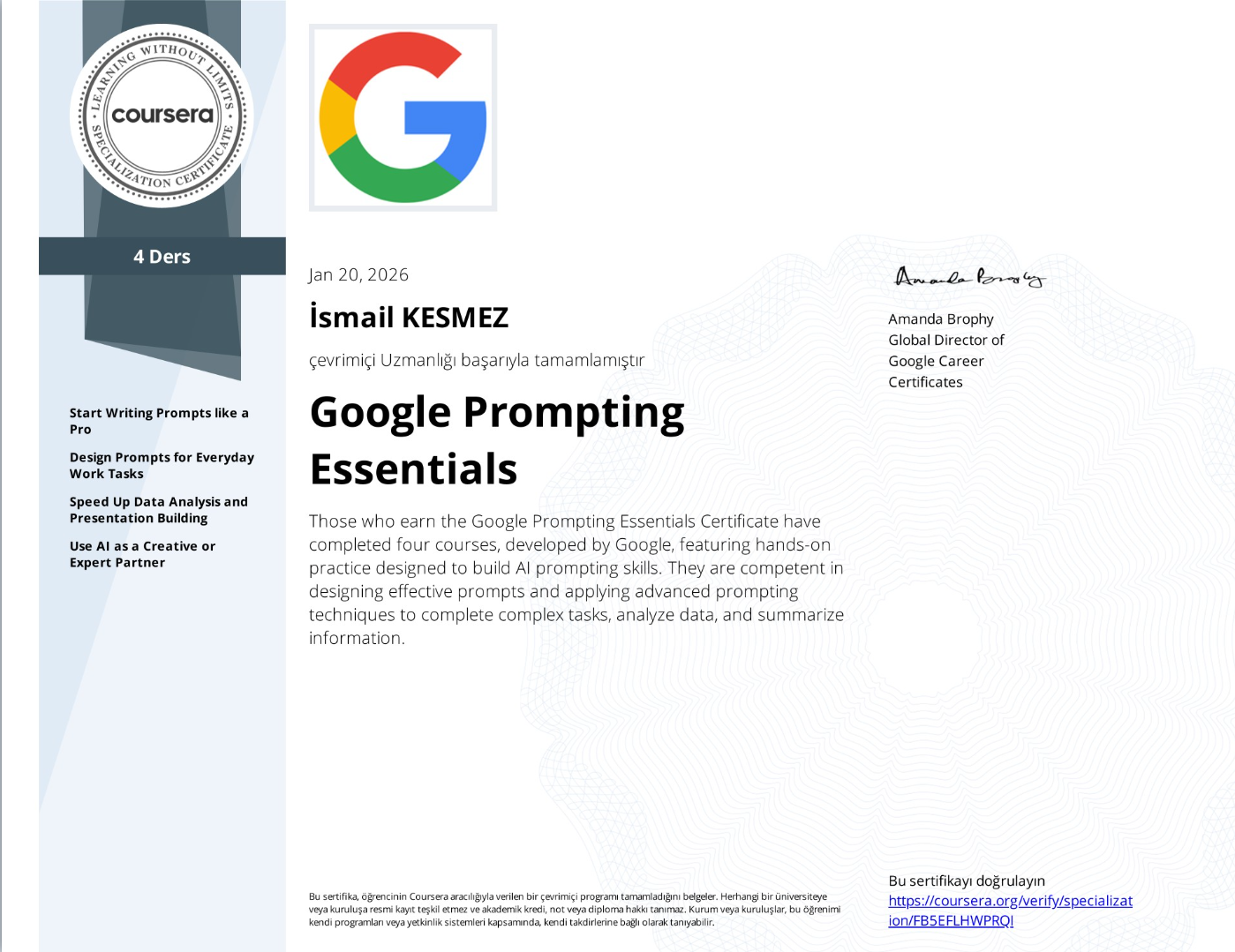 Google Prompting