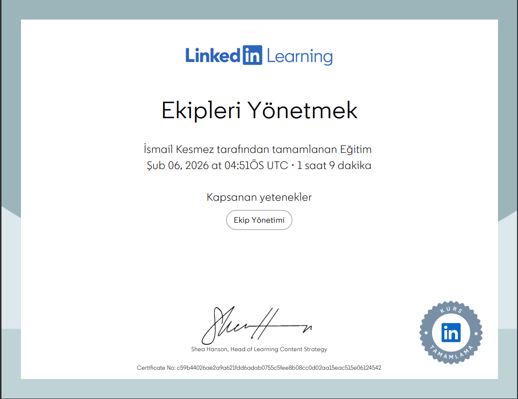 Ekipleri Yönetmek