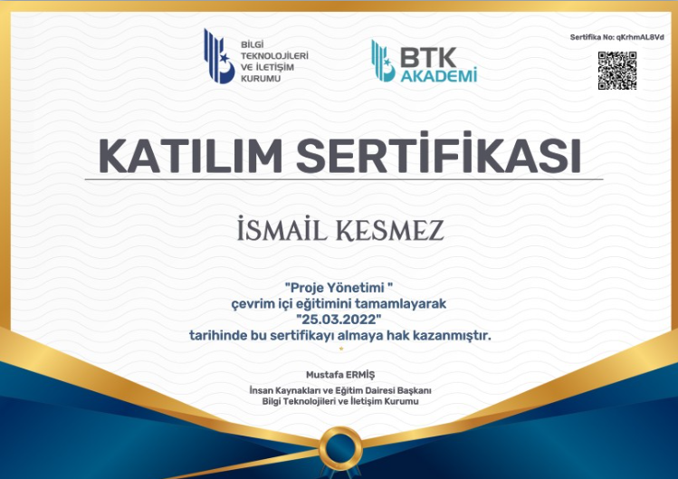 Proje Yönetimi BTK